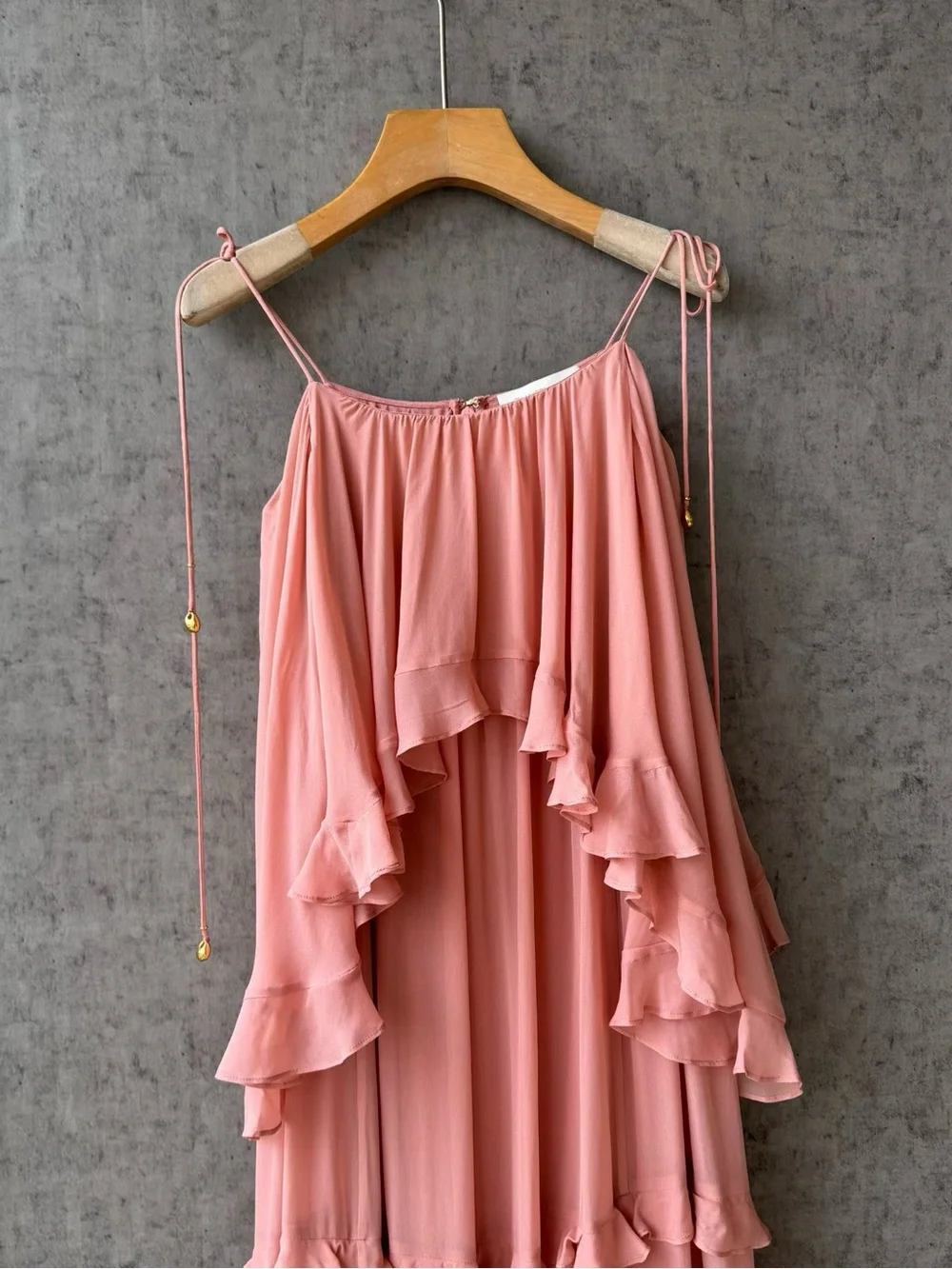 NWOT Zimmermann Women’s Pink Tiered Ruffle Maxi Dress, Size AU 2 = M - Picture 5 of 8